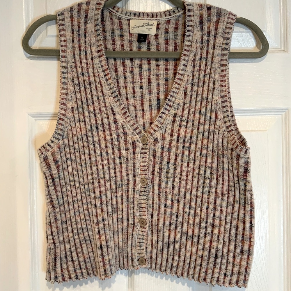 Lightweight Multicolor V-Neck Sweater Vest